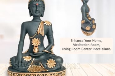meditating buddha sitting statue | handmade resin decoration for home decor, garden, and meditation space | buddha statue for spirituality and peace lovers