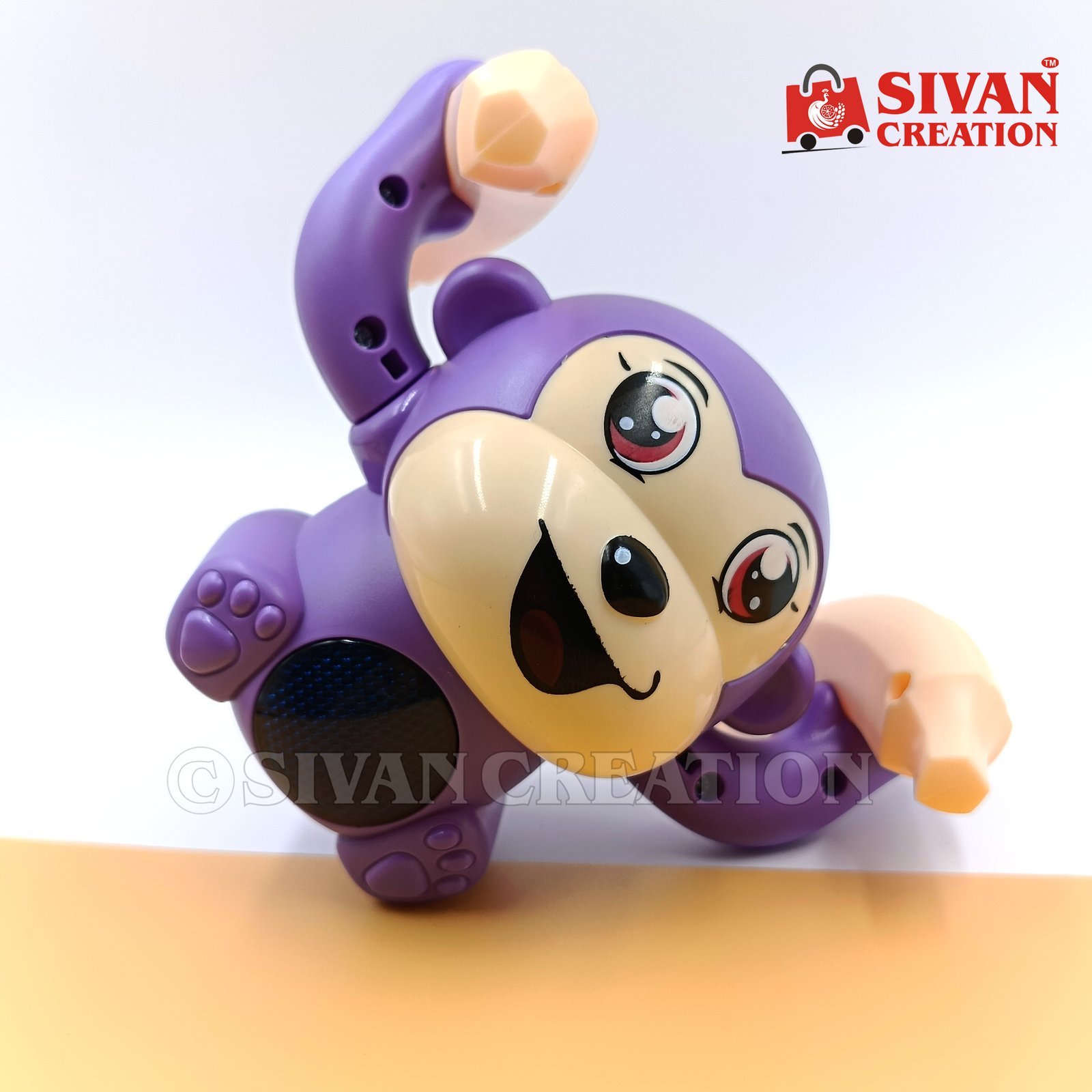 dancing monkey toys for kids & babies spinning rolling toy with voice control,musical light & sound effects,interactive sensor for kids monkey toys for gift/baby,powersource:battery(not included)