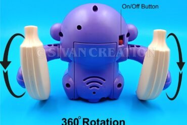 dancing monkey toys for kids & babies spinning rolling toy with voice control,musical light & sound effects,interactive sensor for kids monkey toys for gift/baby,powersource:battery(not included)