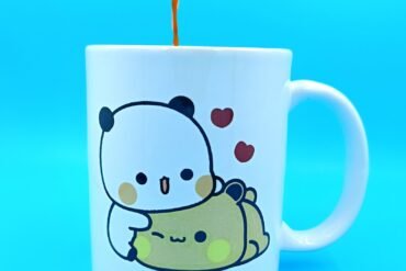 lazy taddy design print ceramic coffee mug/cup | white ceramic mug | designer printed white mug perfect for coffee, tea,hot drinks mugs for gift valentine day gift for boyfriend, girlfriend 350 ml