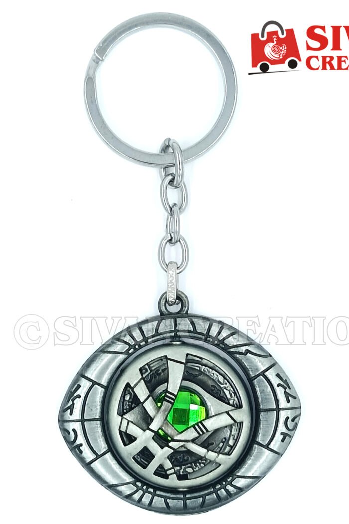 Doctor Strange Eye of Agamotto Metal Keychain | Marvel Superhero Keyring | Dr Strange Magic Amulet Keychain | Premium Metal Key Ring for Bike, Car & Bags | Gift for Marvel Fans