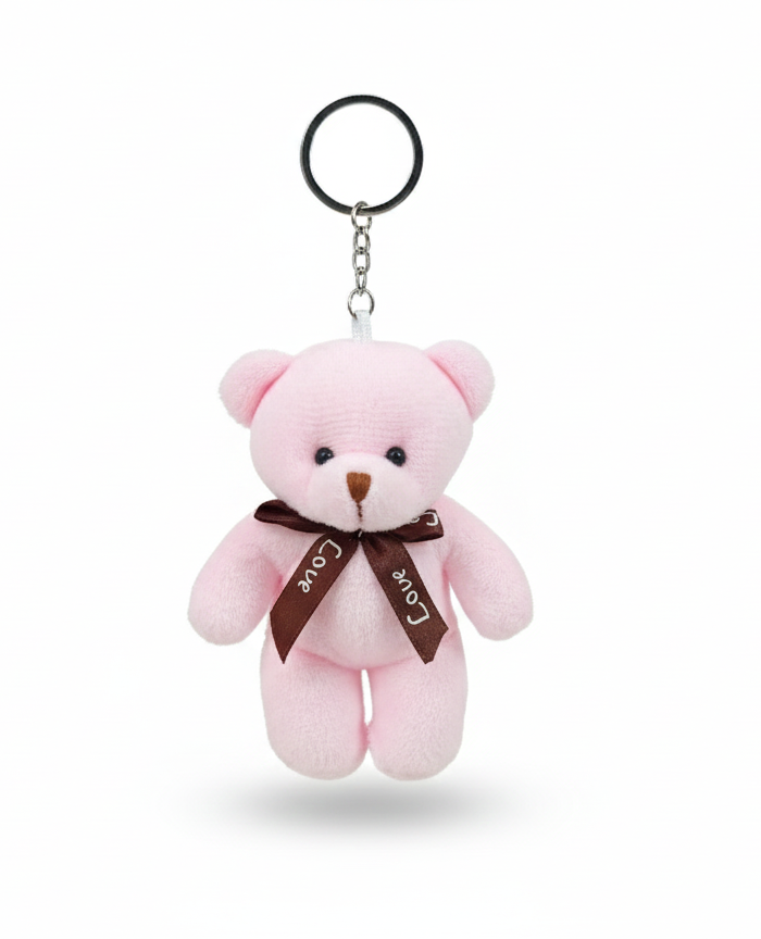 Multicolored Soft Tiny Teddy Bear Keychain | Cute Plush Mini Teddy Key Ring Gift