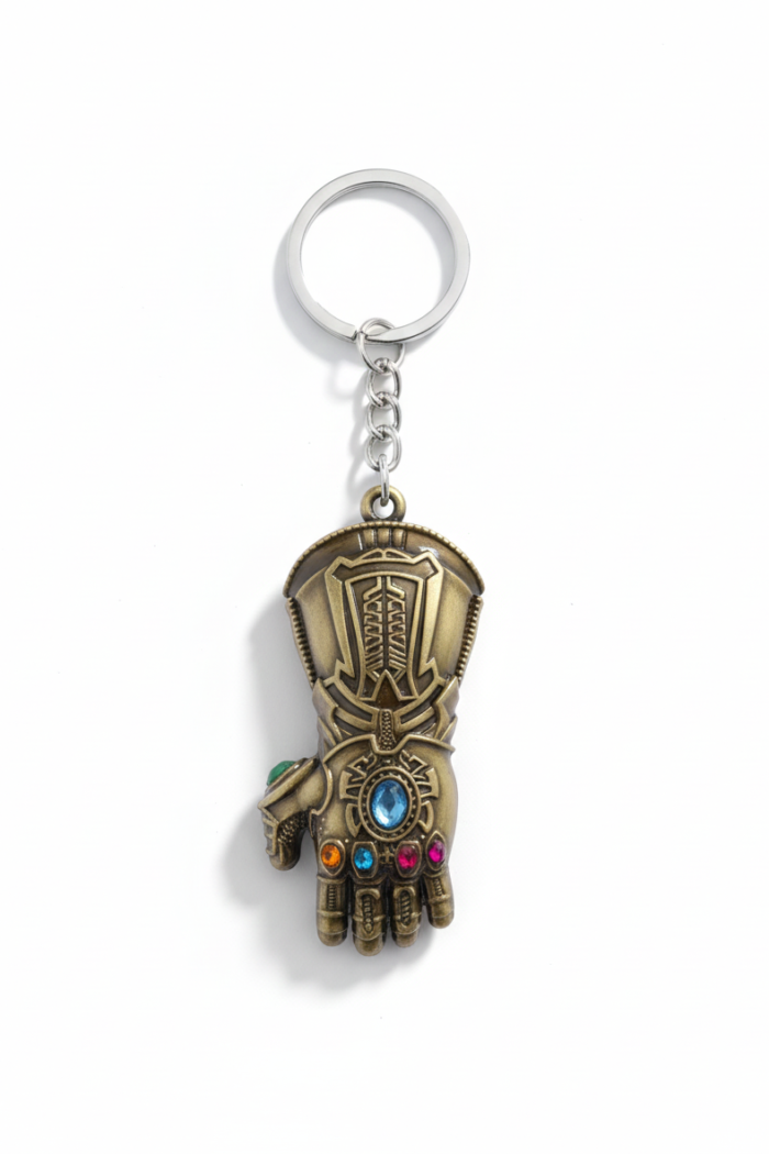 Thanos Infinity Gauntlet Keychain | Marvel Avengers Superhero Metal Key Ring Collectible