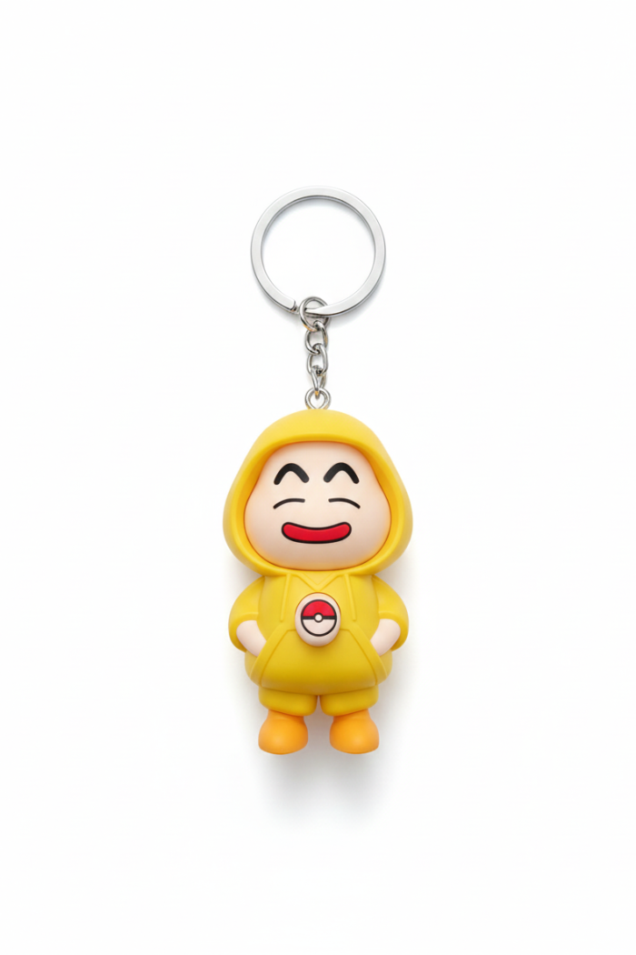 Shinchan Face-Changing Keychain | Rotating Expression Cartoon Key Ring Collectible