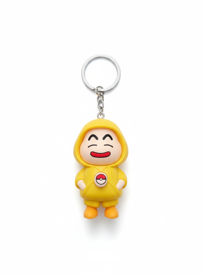 Shinchan Face-Changing Keychain | Rotating Expression Cartoon Key Ring Collectible
