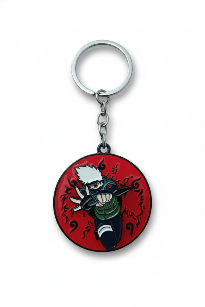 Kakashi Hatake Metal Keyring | Naruto Manga Anime Keychain Collectible for Fans