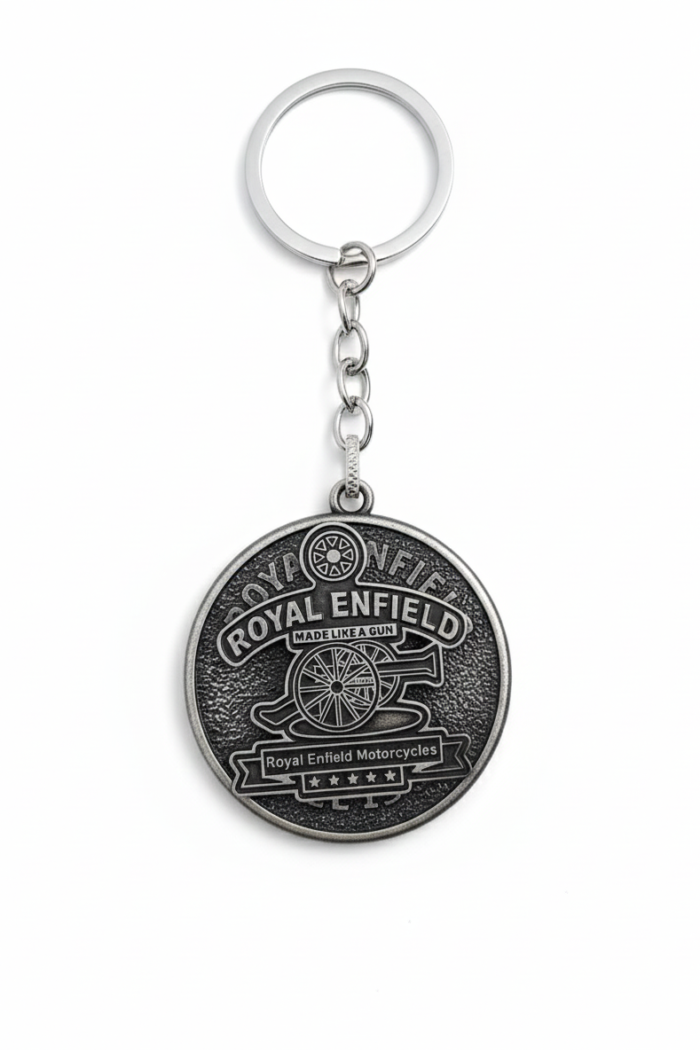 Royal Enfield Rotating Metal Keychain | Premium Spinner Bike Key Ring for Bullet & Classic Motorcycle Lovers