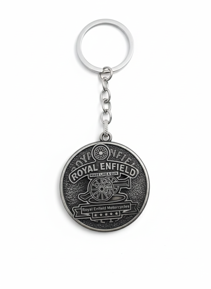 Royal Enfield Rotating Metal Keychain | Premium Spinner Bike Key Ring for Bullet & Classic Motorcycle Lovers