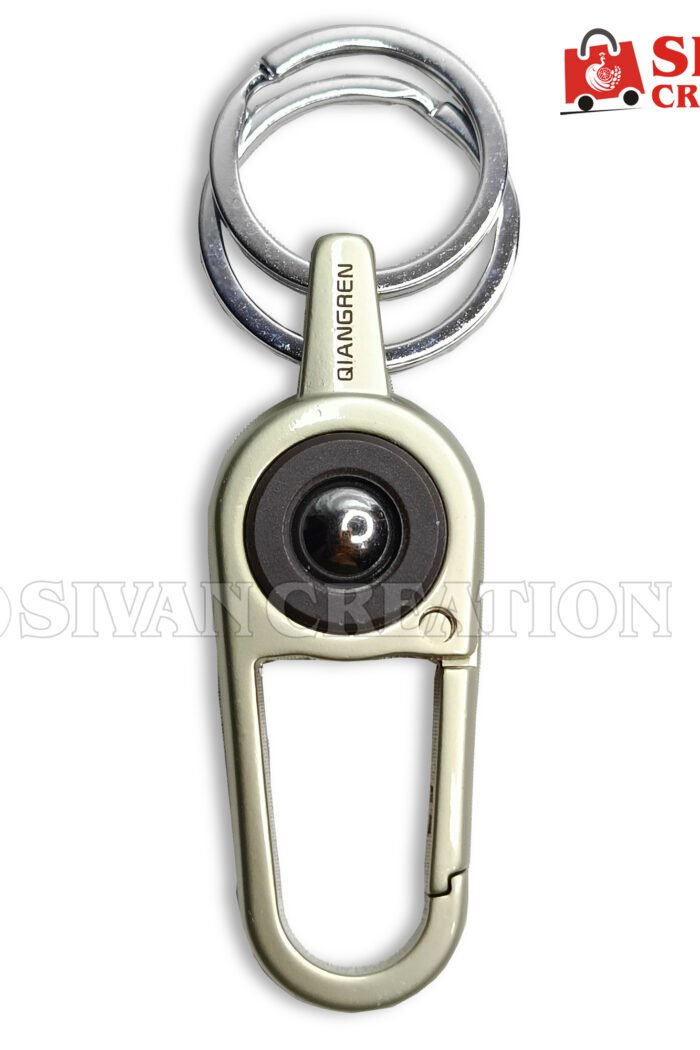 Metal Carabiner Lock Keychain – Heavy Duty Clip Hook Key Holder for Car, Bike, Bag and Belt