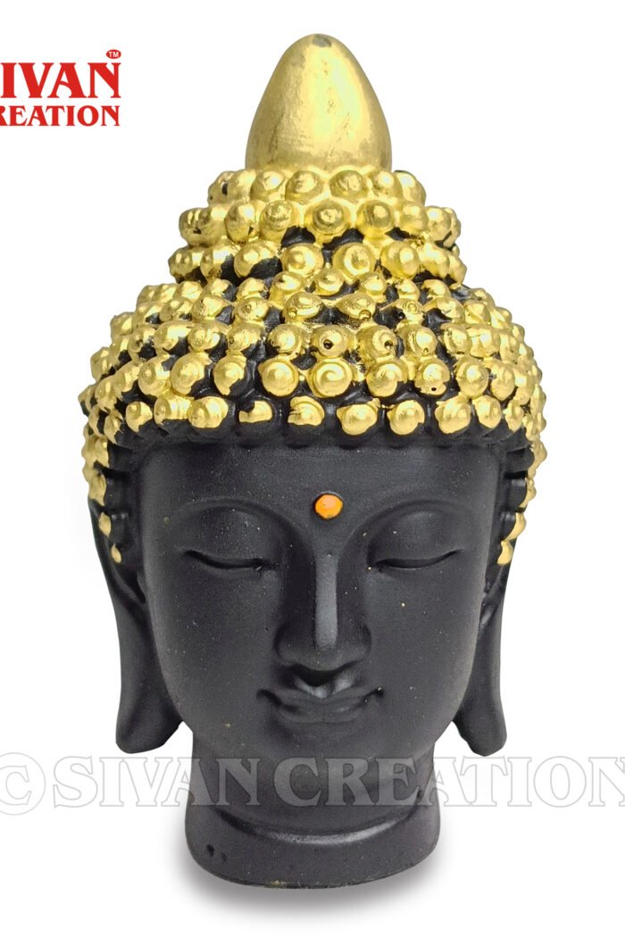 Lord Buddha Head Statue Showpiece for Home Decor – Decorative Buddha Idol for Living Room, Office, Meditation & Gift