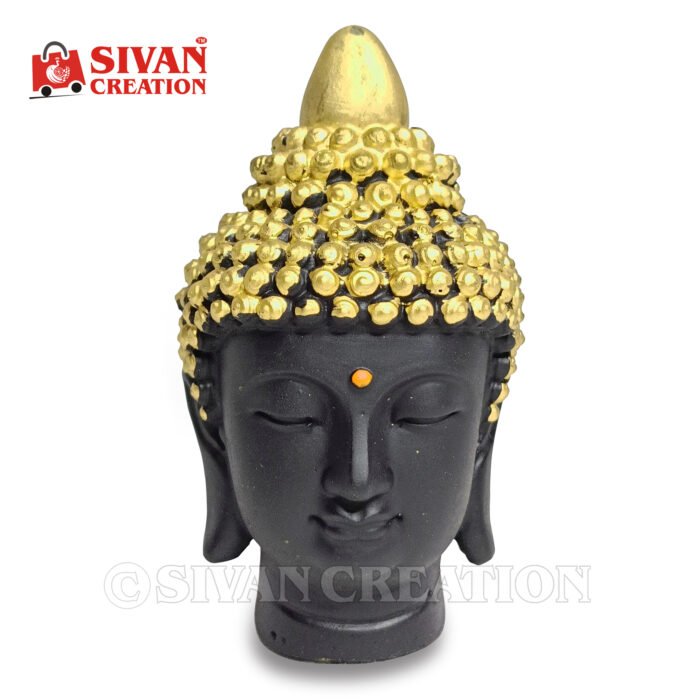 Lord Buddha Head Statue Showpiece for Home Decor – Decorative Buddha Idol for Living Room, Office, Meditation & Gift