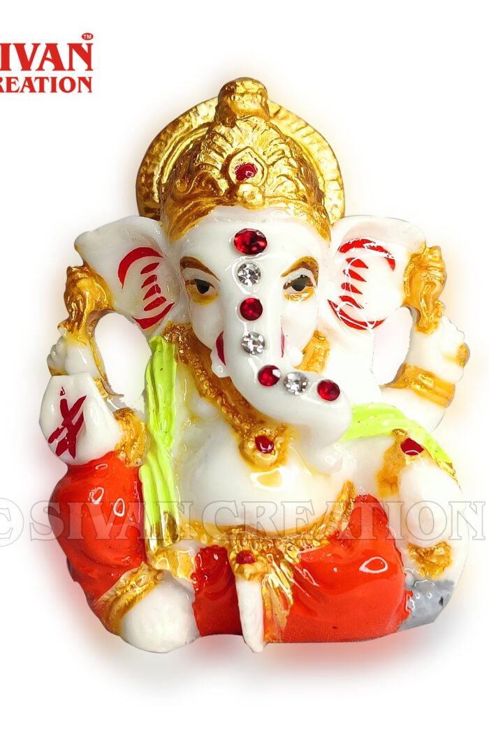Lord Ganesha Idol for Car Dashboard – Ganpati Bappa Decorative Murti for Car, Home & Office