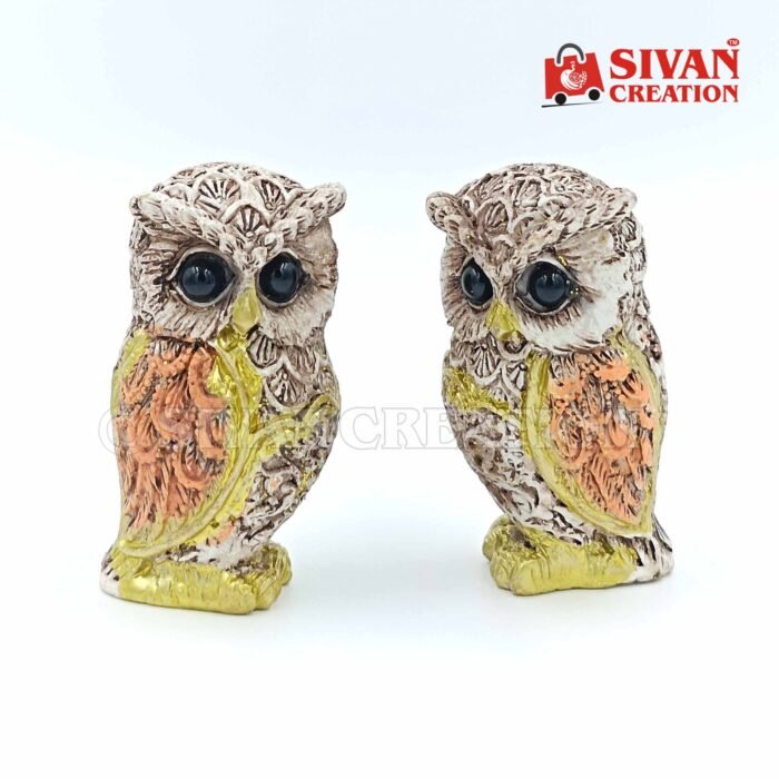 Decorative Owl Idols Pair – Cute Owl Figurines for Home, Office & Gift Decor