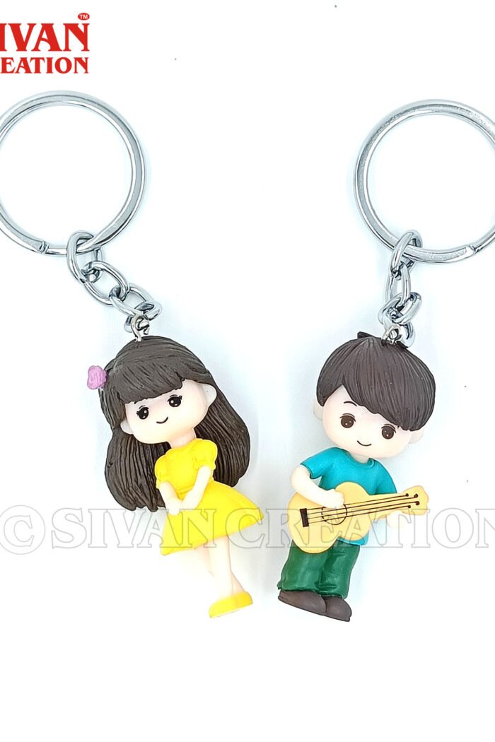 Cute Couple Keychain Set | Boy Girl Doll Keychain | Love Couple Keyring | Romantic Gift Keychain for Couples, Friends & Gifts
