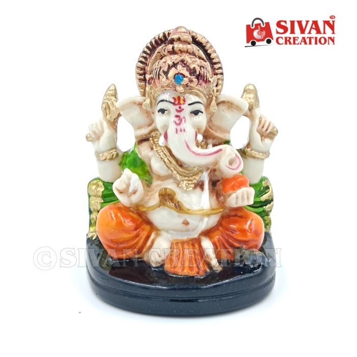 Lord Ganesha Idol for Home & Office | Vinayagar Murti | Ganpati Statue for Pooja, Car Dashboard & Gift | Hindu God Decorative Showpiece