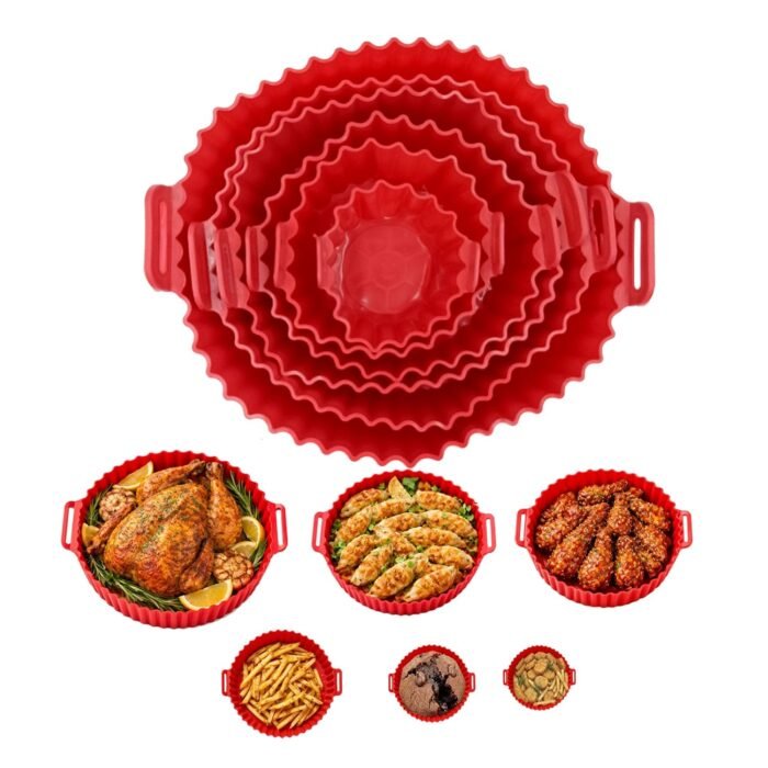 Reusable Silicone Air Fryer Liners – Pack of 6