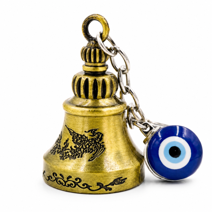 Guardian Bell Keychain with Evil Eye Charm