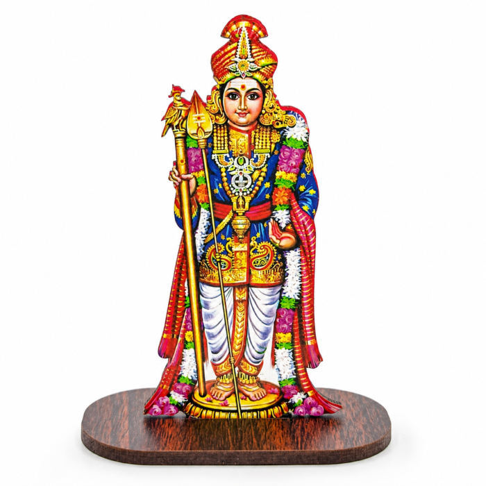Palani Murugan Wooden Dashboard Idol