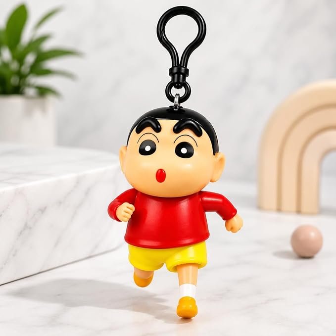 Shinchan Running Cartoon Character Keychain Pull String Running Toy